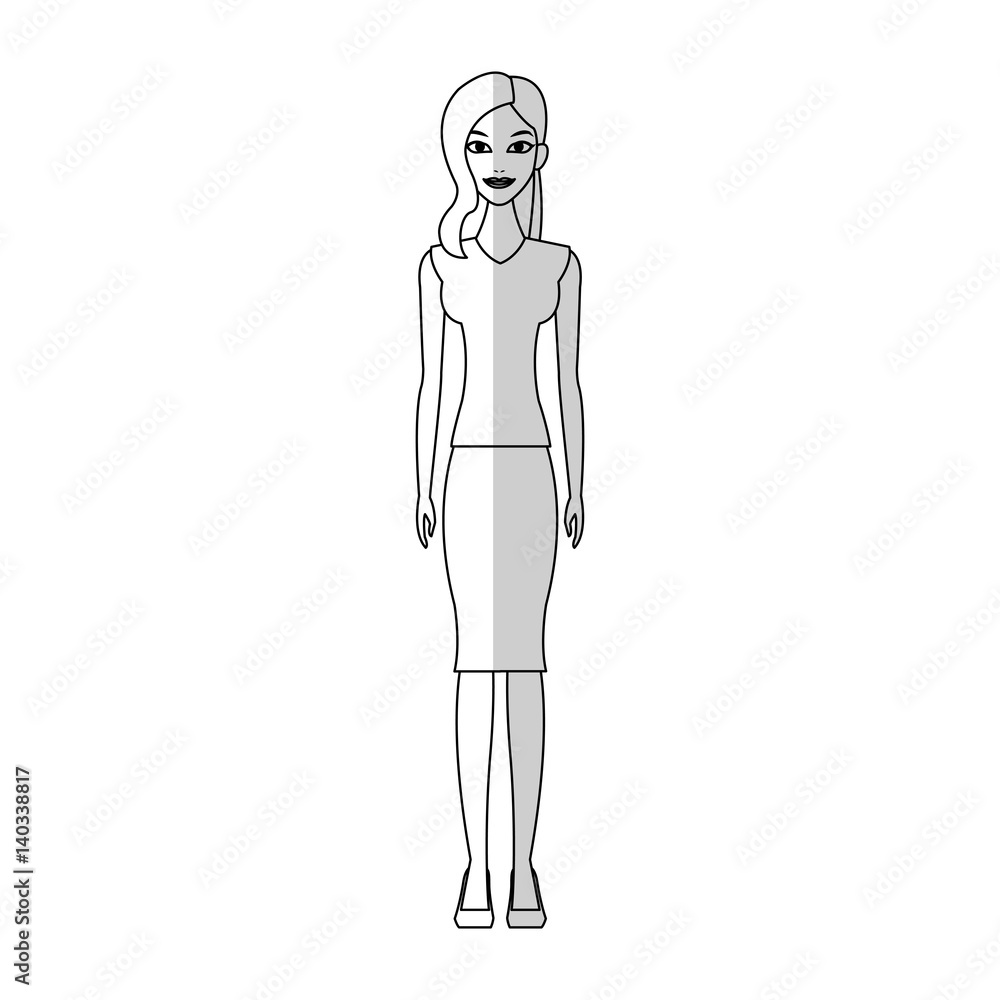 Handsome woman cartoon icon over white background. vector illustration Handsome woman cartoon icon over white background. vector illustration