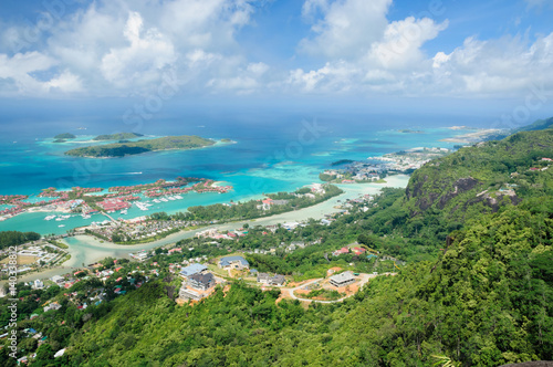 Panorama of Victoria, capital of Seychelles © chalik