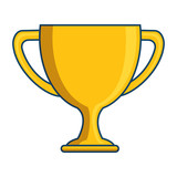 trophy cup award isolated icon vector illustration design
