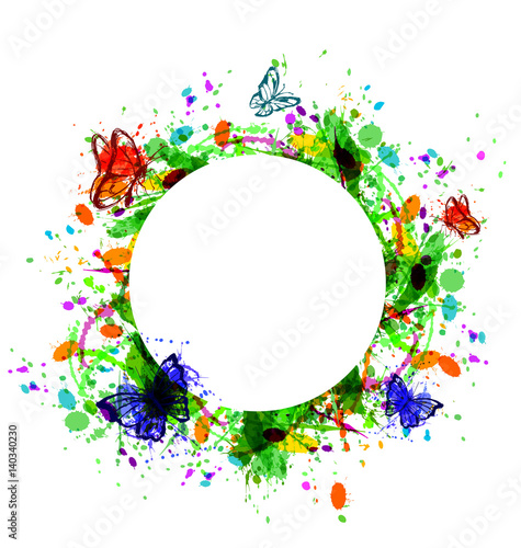 Abstract vector illustration with spring motive