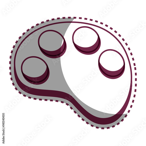 paint pallette isolated icon vector illustration design