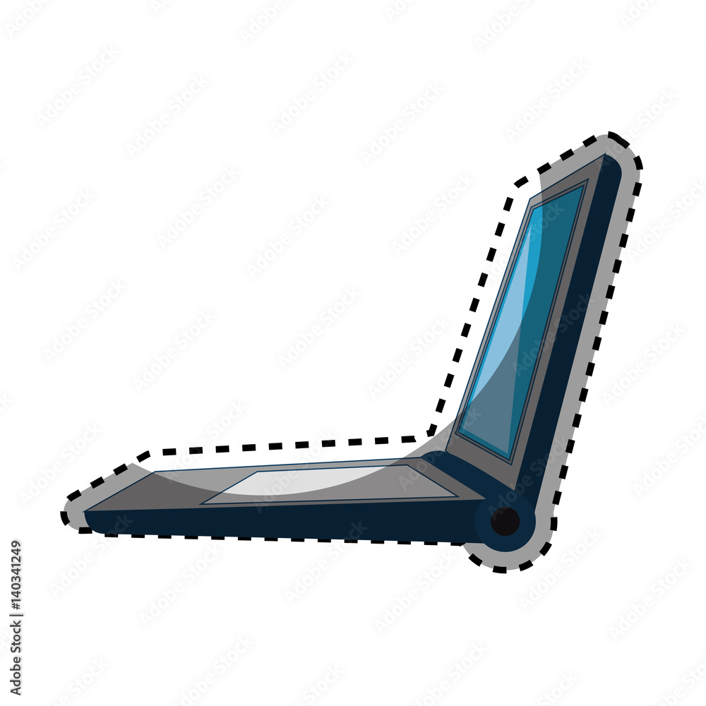 Obraz premium laptop computer isolated icon vector illustration design