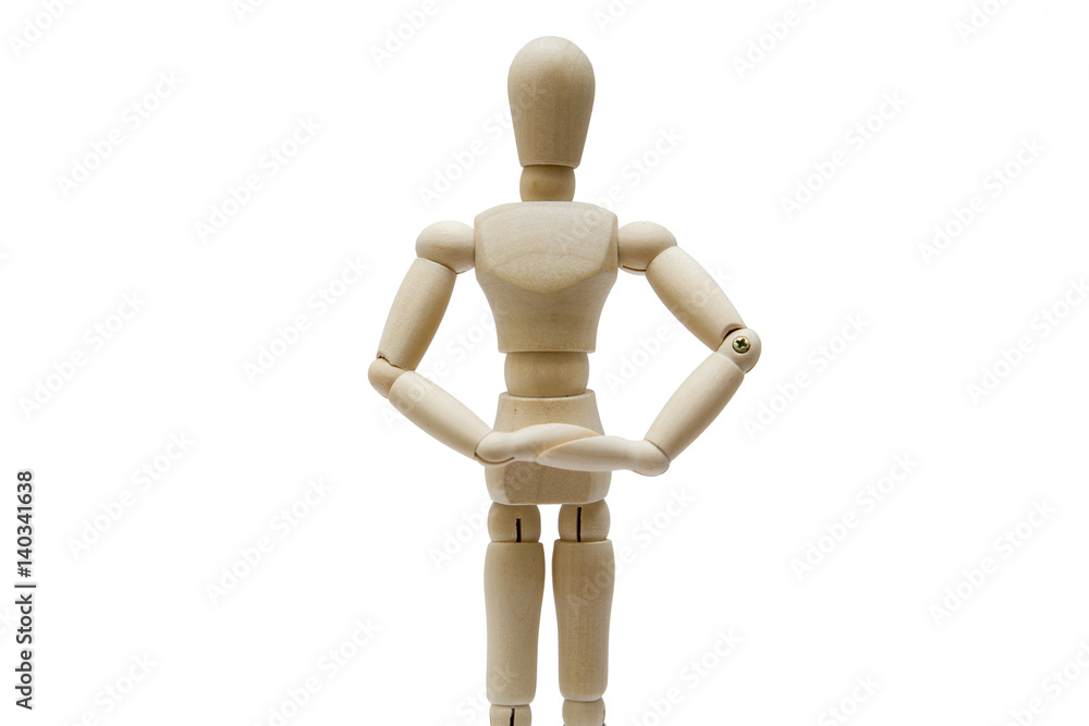 Wooden dummy isolated on a white background Wooden dummy isolated on a white background