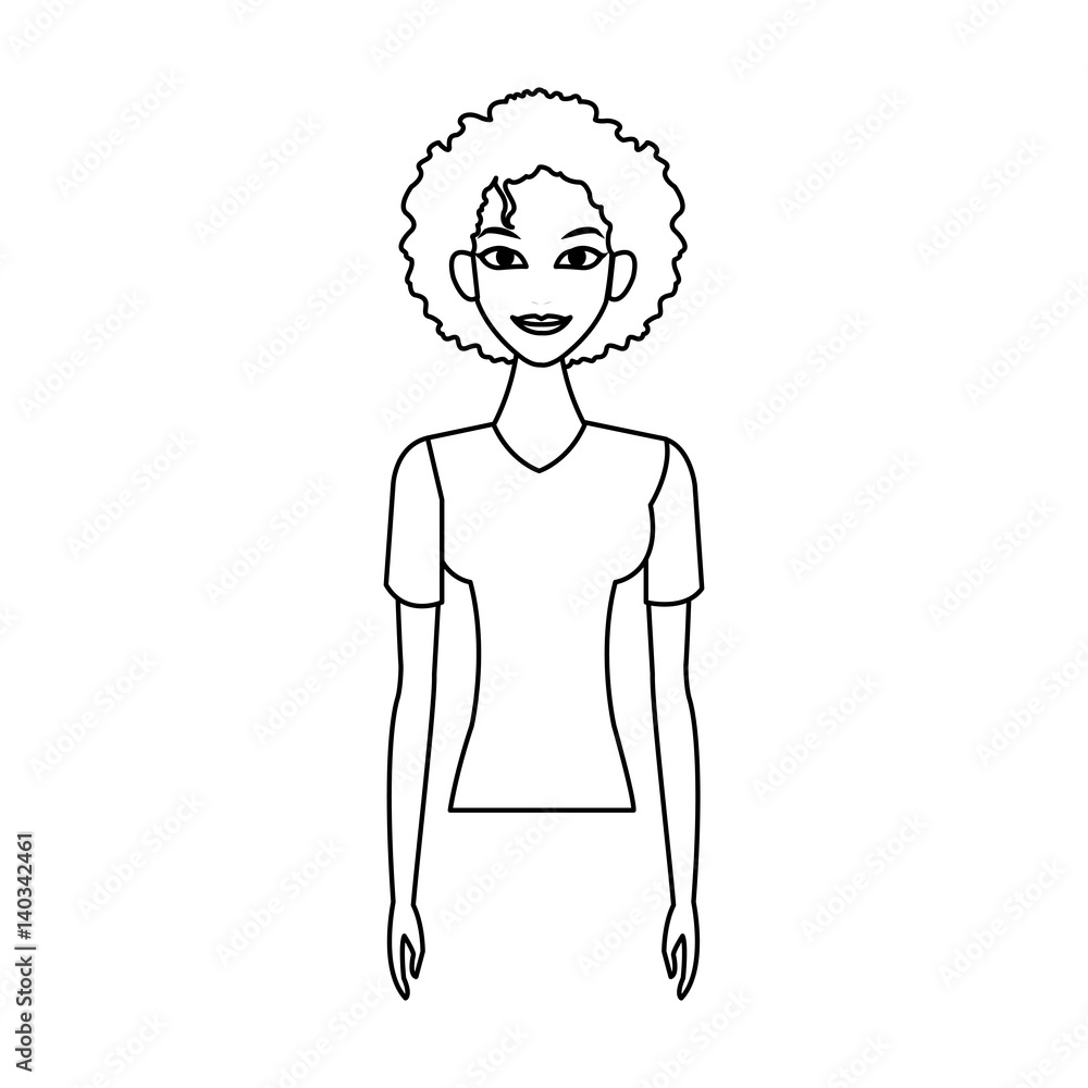 young pretty woman with curly hair icon image vector illustration design young pretty woman with curly hair icon image vector illustration design