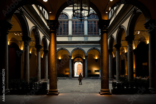 Courtyard of Palazzo Strozzi in Florence.