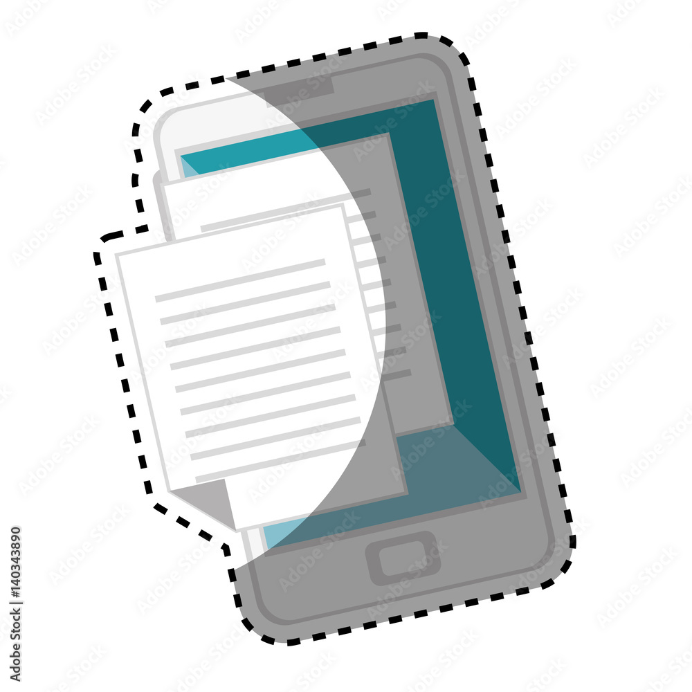 smartphone with document file vector illustration design smartphone with document file vector illustration design