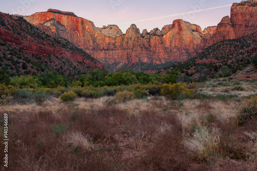 Dawn at Towers of the Virgin, Zion National Park, Utah