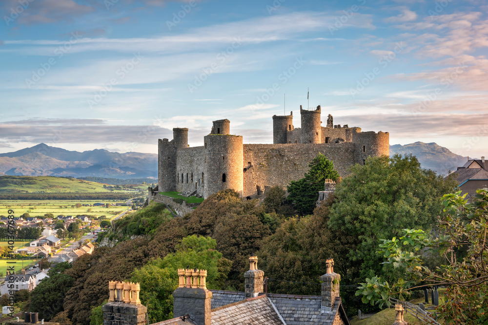Harlech Castle at sunrise