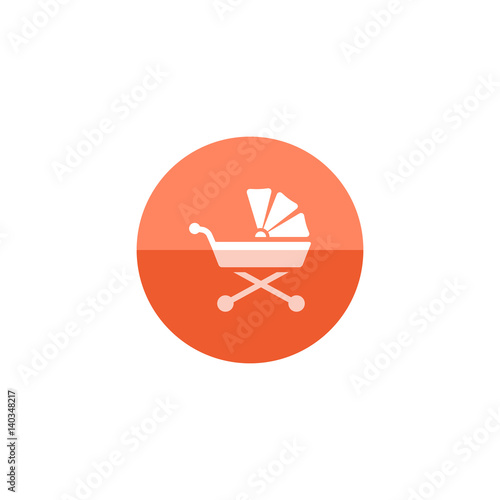Circle icon - Baby stroller