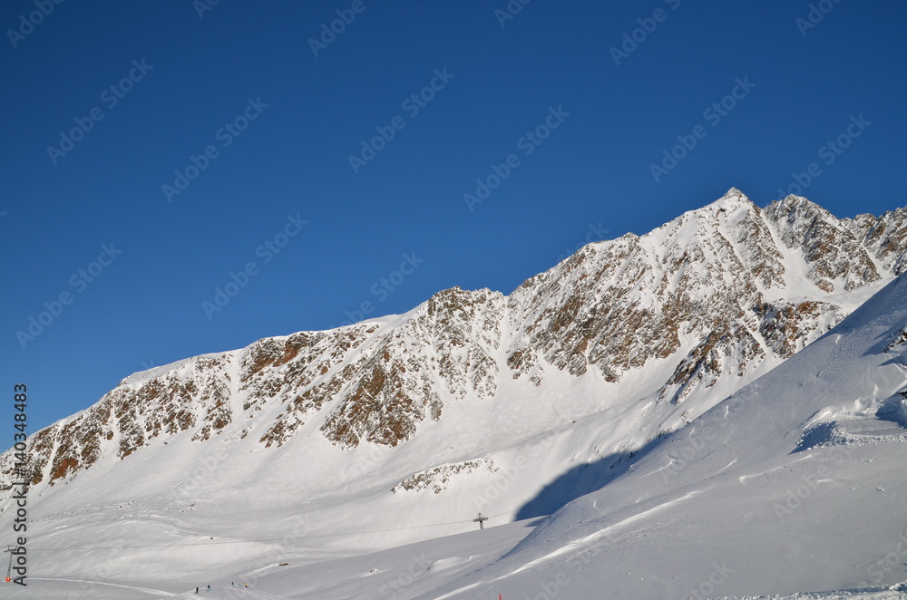 Alpine ski resort in Sölden in Otztal Alps, Tirol, Austria
