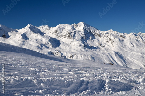 Alpine ski resort in Sölden in Otztal Alps, Tirol, Austria 