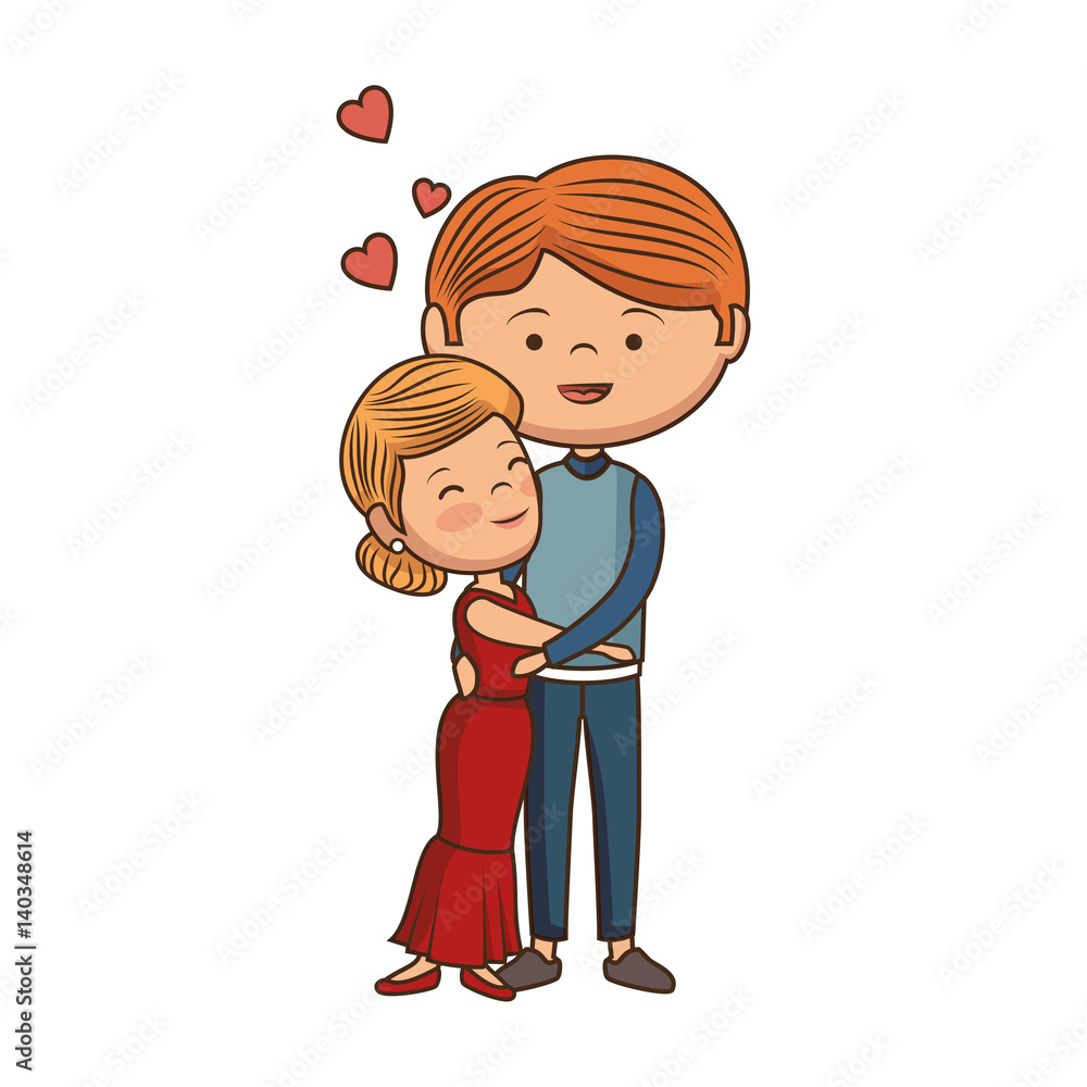couple lovers characters icon vector illustration design couple lovers characters icon vector illustration design