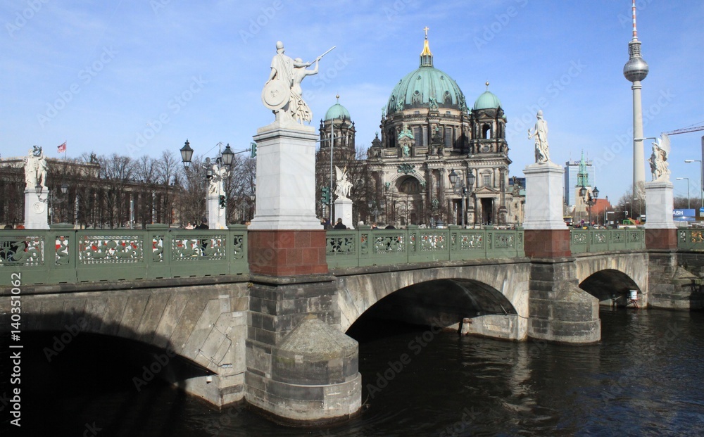 Classical Berlin / Schlossbrücke, cathedral and tv-tower in the heart of Berlin