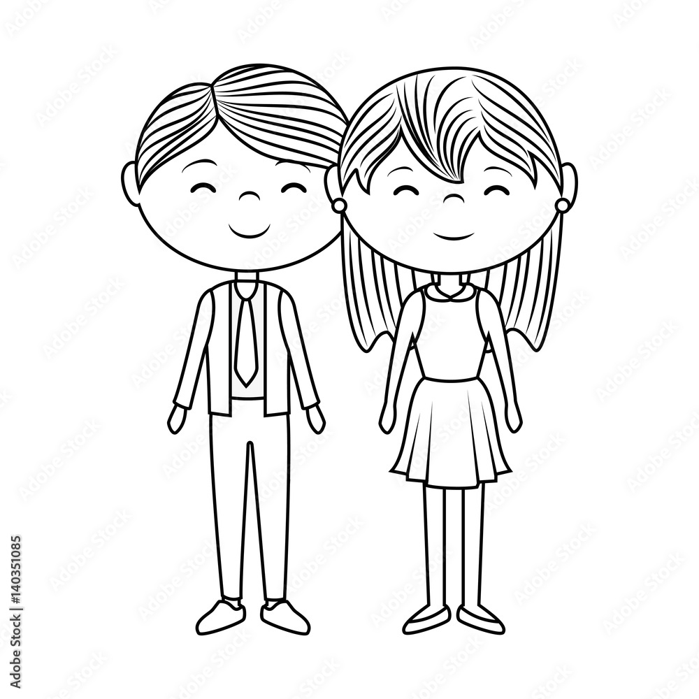 couple lovers characters icon vector illustration design couple lovers characters icon vector illustration design