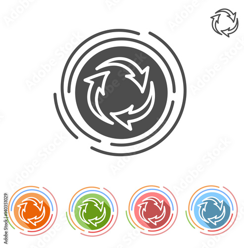  arrows in a circle process icon