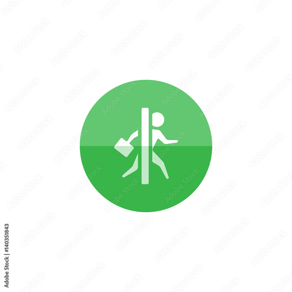 Obraz premium Circle icon - Businessman challenge