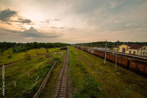 the railway line