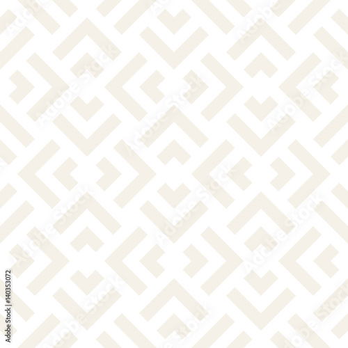 Subtle Ornament With Striped Rhombuses. Vector Seamless Monochrome Pattern