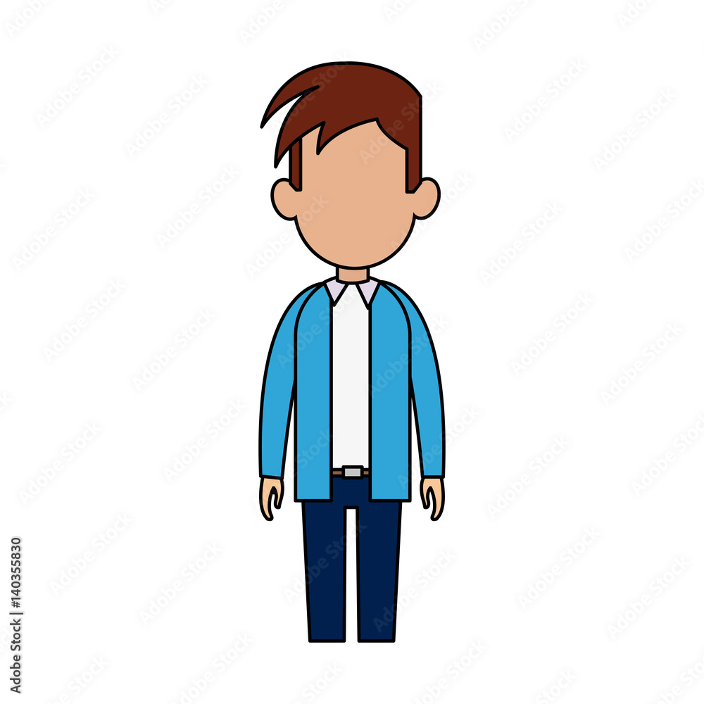 man with blue jacket cartoon icon image vector illustration design man with blue jacket cartoon icon image vector illustration design