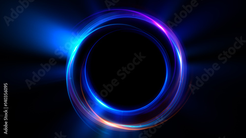 Abstract neon background. Shine swirling. Glowing spiral cover. .Bubbles elegant. Halo around. Power sparks data particle..Space tunnel. Glossy jellyfish. LED color ellipse. Glint glitter beam tech photo