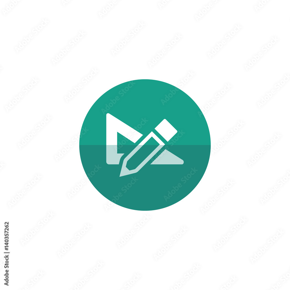 Circle icon - Pencil and ruler Circle icon - Pencil and ruler