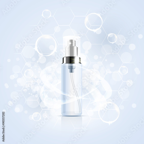 Vector information design packaging hyaluronic cosmetic bottle
