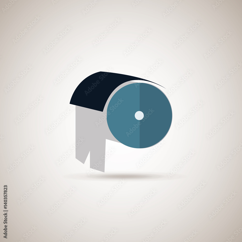 Vector toilet paper roll over degrade colro backdrop