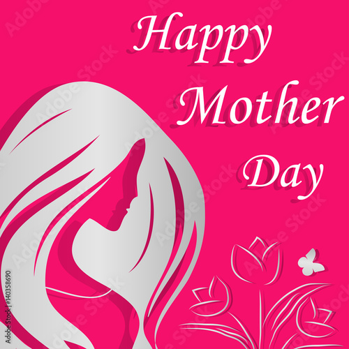 Vintage Happy Mothers's Day Typographical Background
