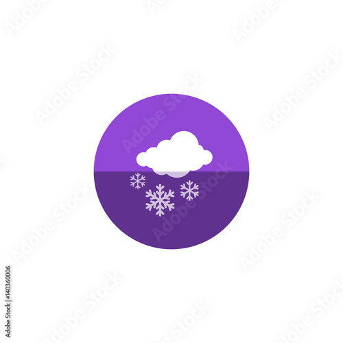 Circle icon - Weather overcast snowing