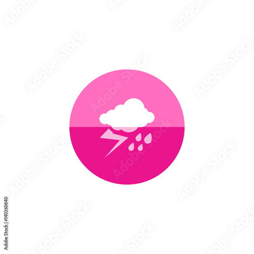 Circle icon - Weather overcast storm