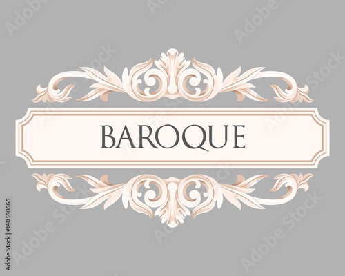 Vector baroque frame