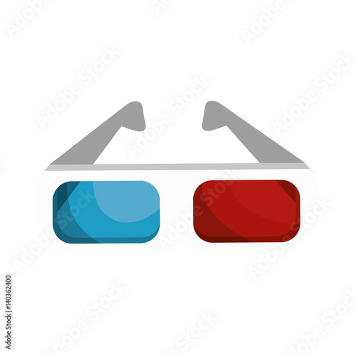 glasses 3d isolated icon vector illustration design