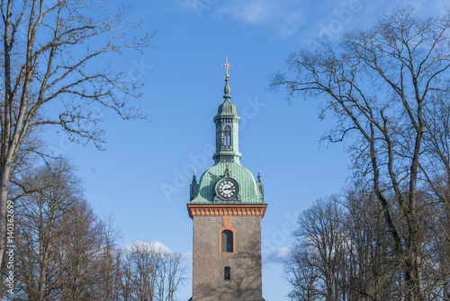 Church tower in Vanersborg Sweden