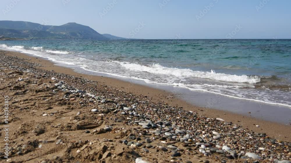 Panoramic view of sea with waves, rocks and clouds, island of Cyprus. Concept travel.
Panoramic view of sea with waves, rocks and clouds, island of Cyprus. Concept travel.