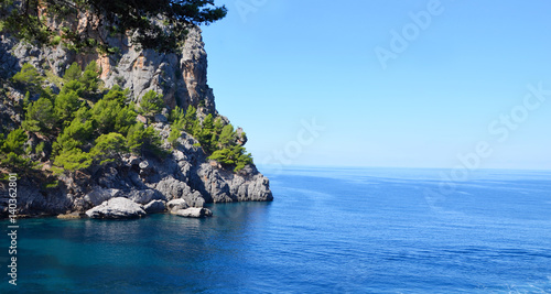 Beautiful bay in Torrent de Pareis with Endless Horizon, North of Mallorca,Europe