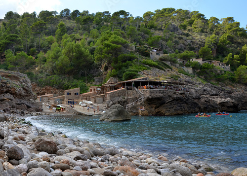 Beautiful beach, Cala de Deia in northern Mallorca,Europe