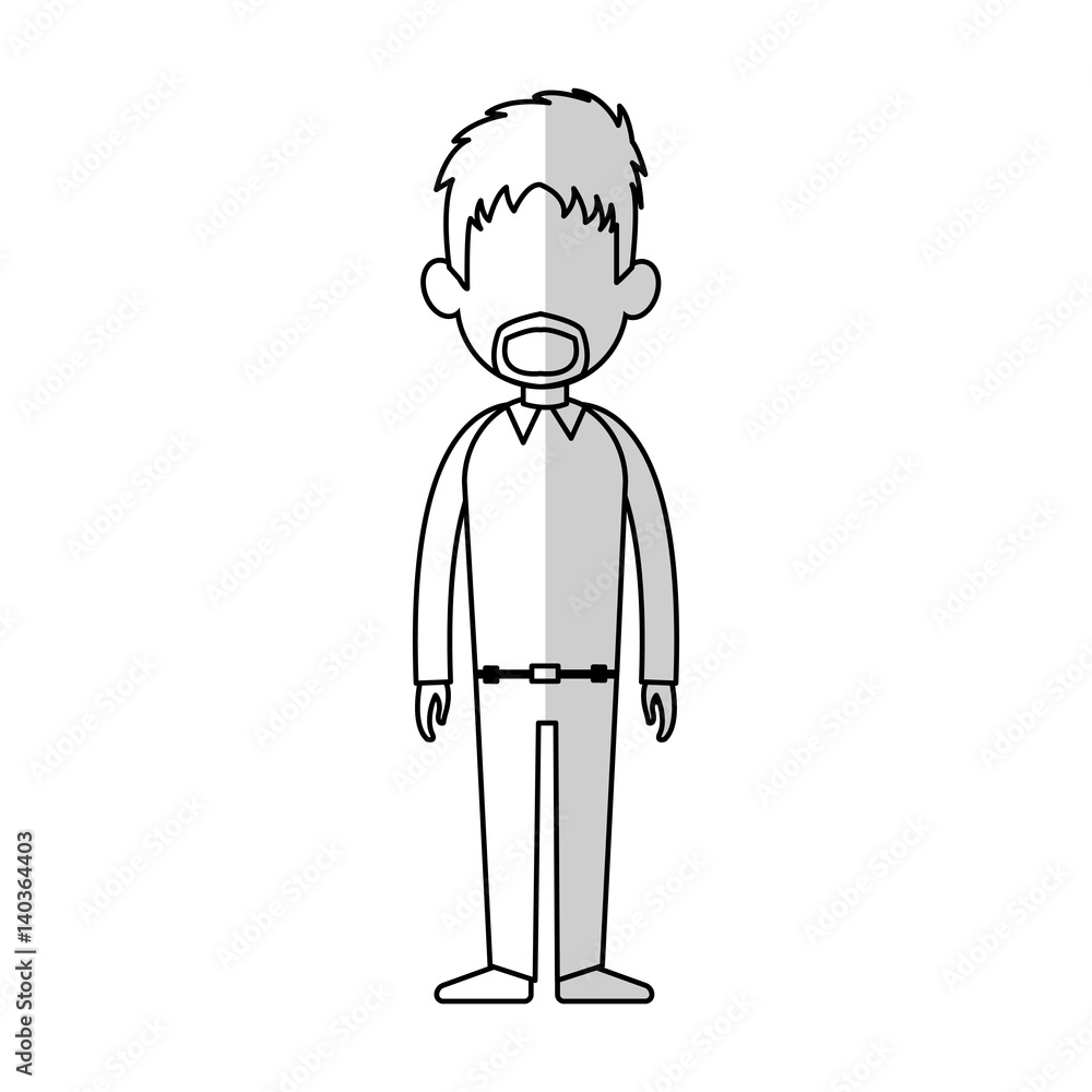 man cartoon icon over white background. vector illustration man cartoon icon over white background. vector illustration