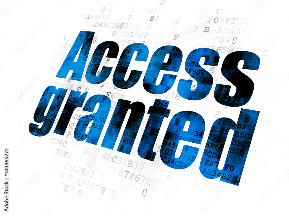 Protection concept: Access Granted on Digital background Protection concept: Access Granted on Digital background