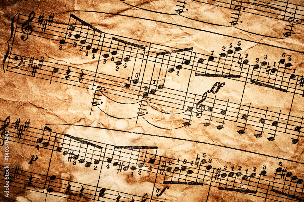Old music sheet background