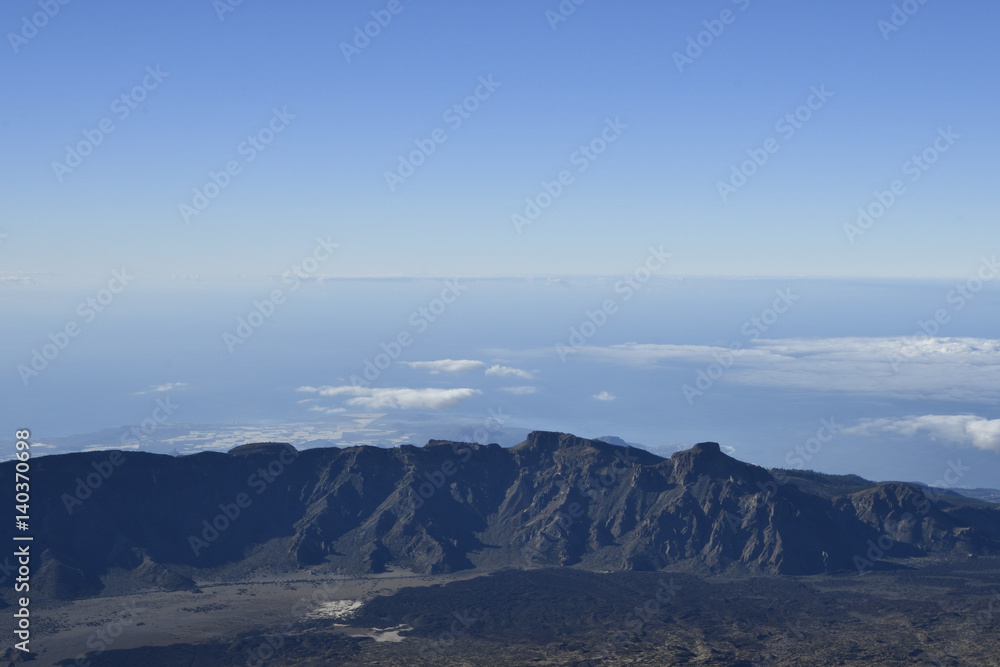 View from Teide to the East over the outer volcano ring