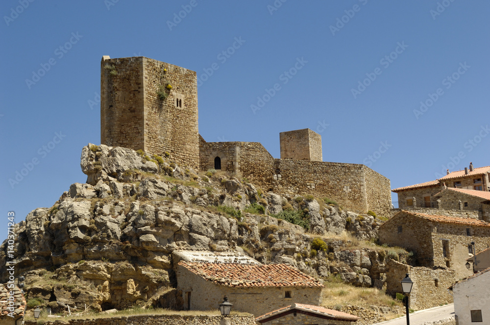 Castle of Puertomingalvo,Teruel province, Aragon, Spain
