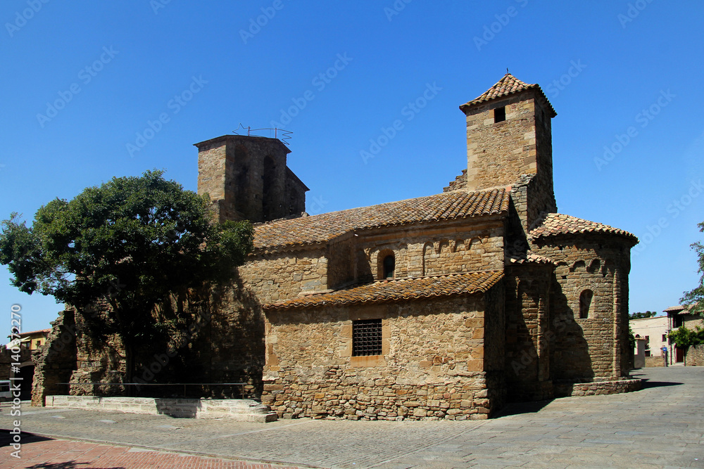 Church of Sant Pere, Ullastret, Girona province, Catalonia, Spain