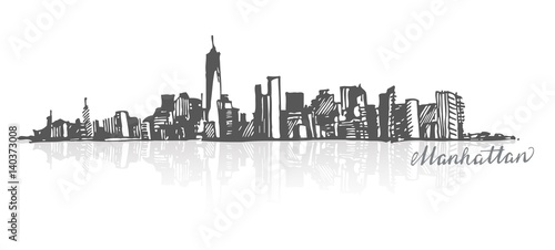 Sketch of Manhattan New York