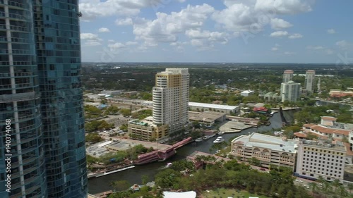 Aerial panoramic video Downtown Fort Lauderdale photo