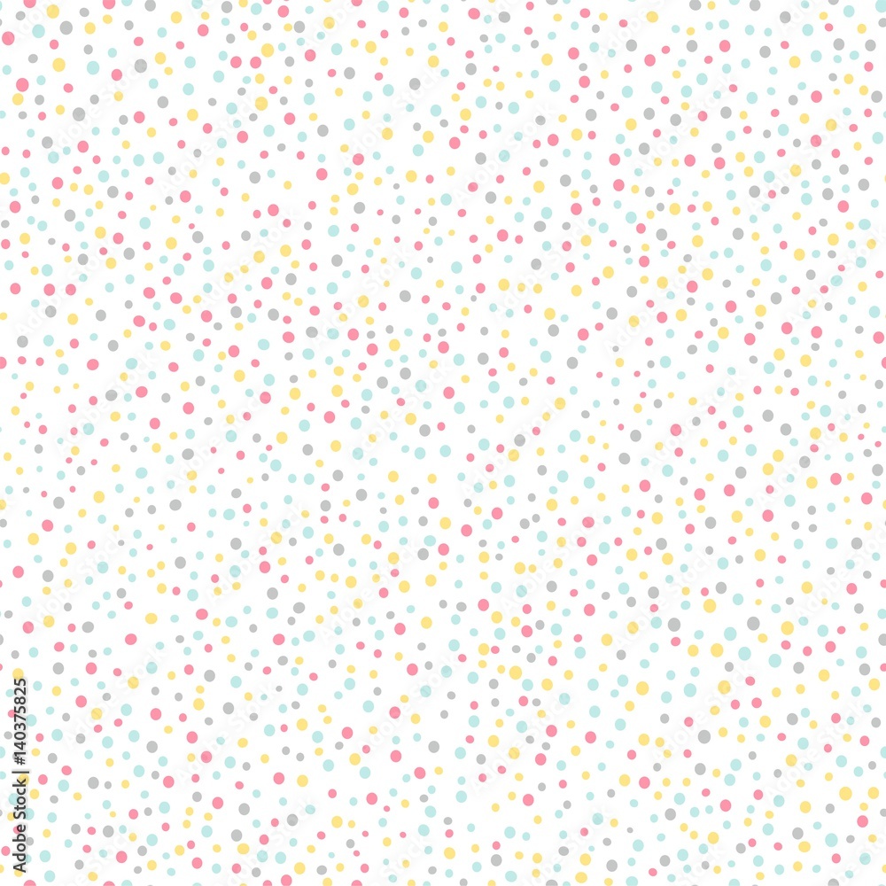 Simple confetti  background. Pastel seamless pattern. Vector illustration.