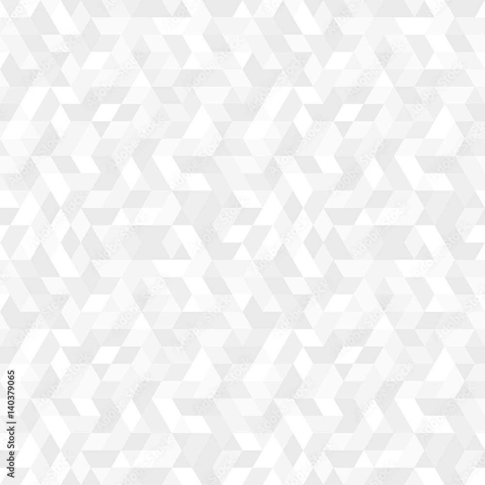 Geometric vector pattern with light silver triangles. Geometric modern ornament. Seamless abstract background