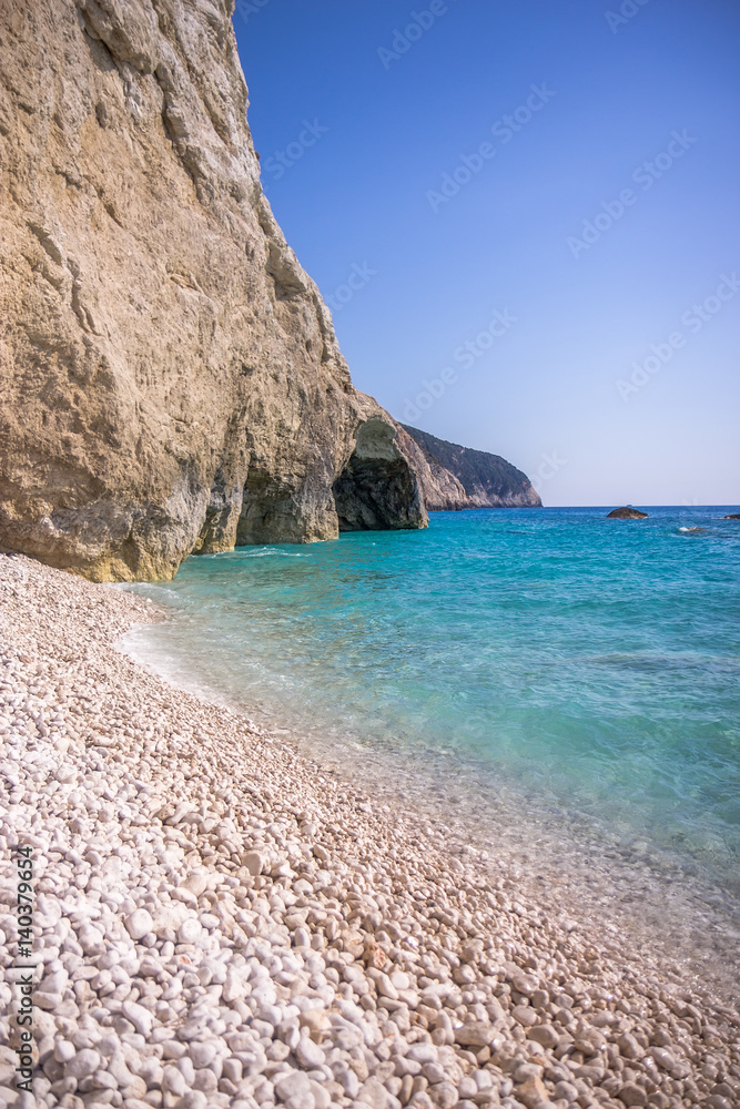 Porto Katsiki beach in Lefkada, Greece