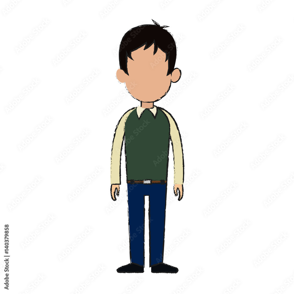 man cartoon icon over white background. colorful design. vector illustration man cartoon icon over white background. colorful design. vector illustration