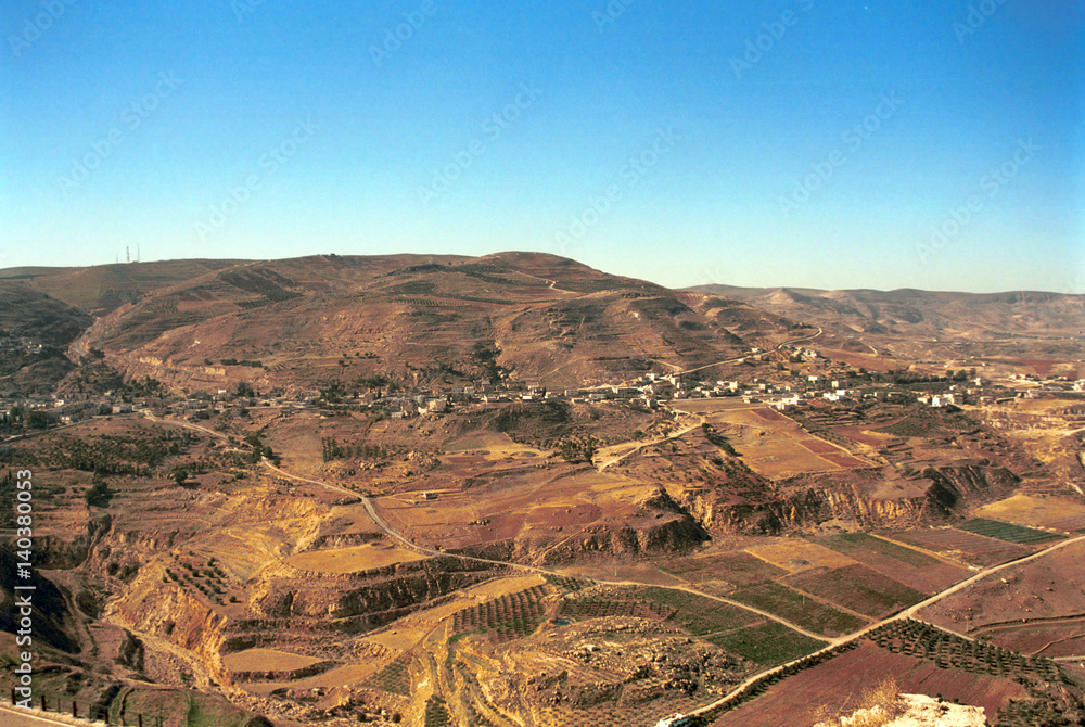 Landscape around Kerak, Jordan