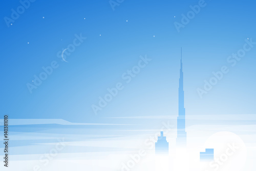 Morning fog in the city